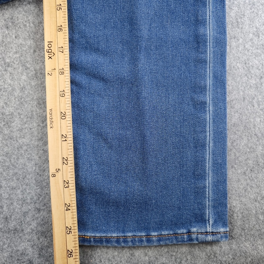 Levis Ribcage Straight Ankle Jeans Women's 24 Blue Medium Wash Denim Button Fly - Picture 3 of 11